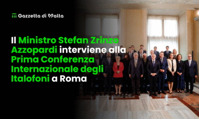 Il Ministro Stefan Zrinzo Azzopardi interviene alla Prima Conferenza Internazionale degli Italofoni a Roma