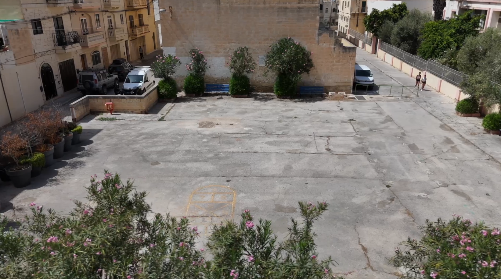 The plot that is to be turned into a garden. Screengrab from ministry video.