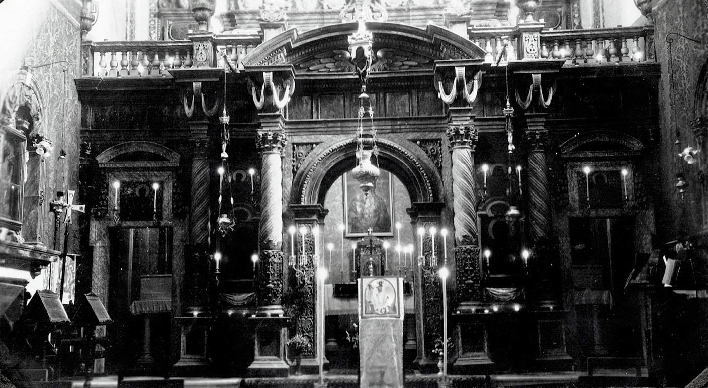 The icon of the Resurrection displayed in the old Church in 1935.