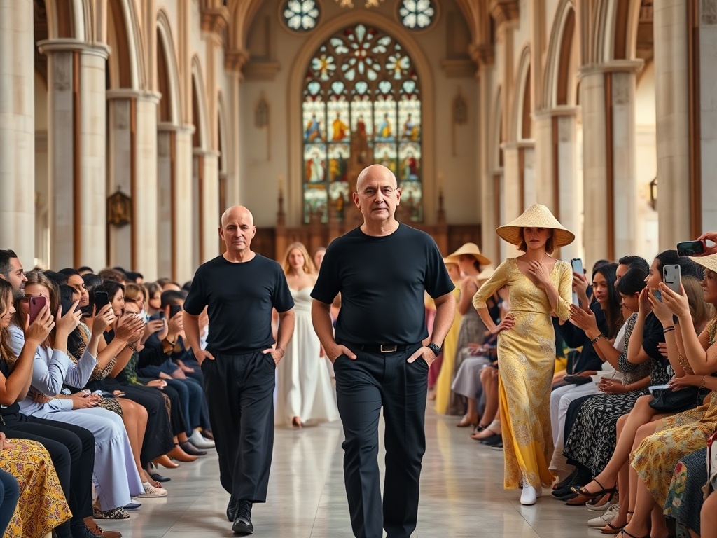Designers Ron and Charles Van Maarschalkerweerd Borg during London Fashion Week. Immagine generata con AI – Gazzetta di Malta