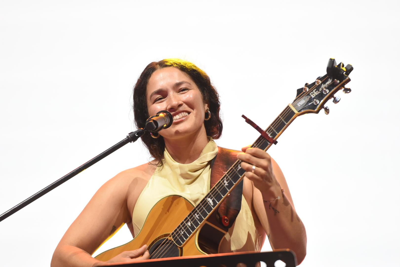 Musician and cancer survivor Bianca Muniz performing in Valletta. Photo: Chris Sant Fournier