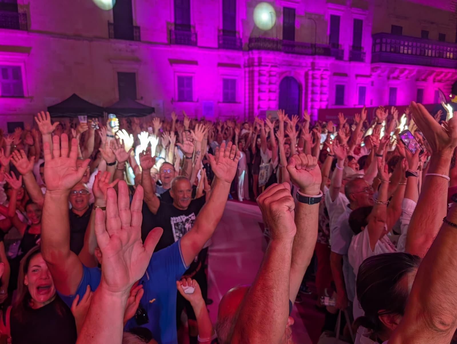 Hands up for cancer awareness. Photo: Chris Sant Fournier