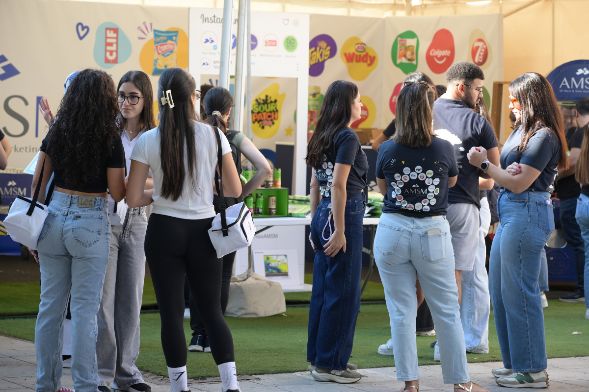 Students talking to each other during freshers' week. Photo: Matthew Mirabelli