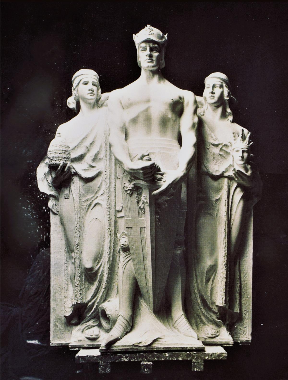 Il calco in gesso di Sciortino per il monumento del Grande Assedio. Foto: Gerald Bugeja