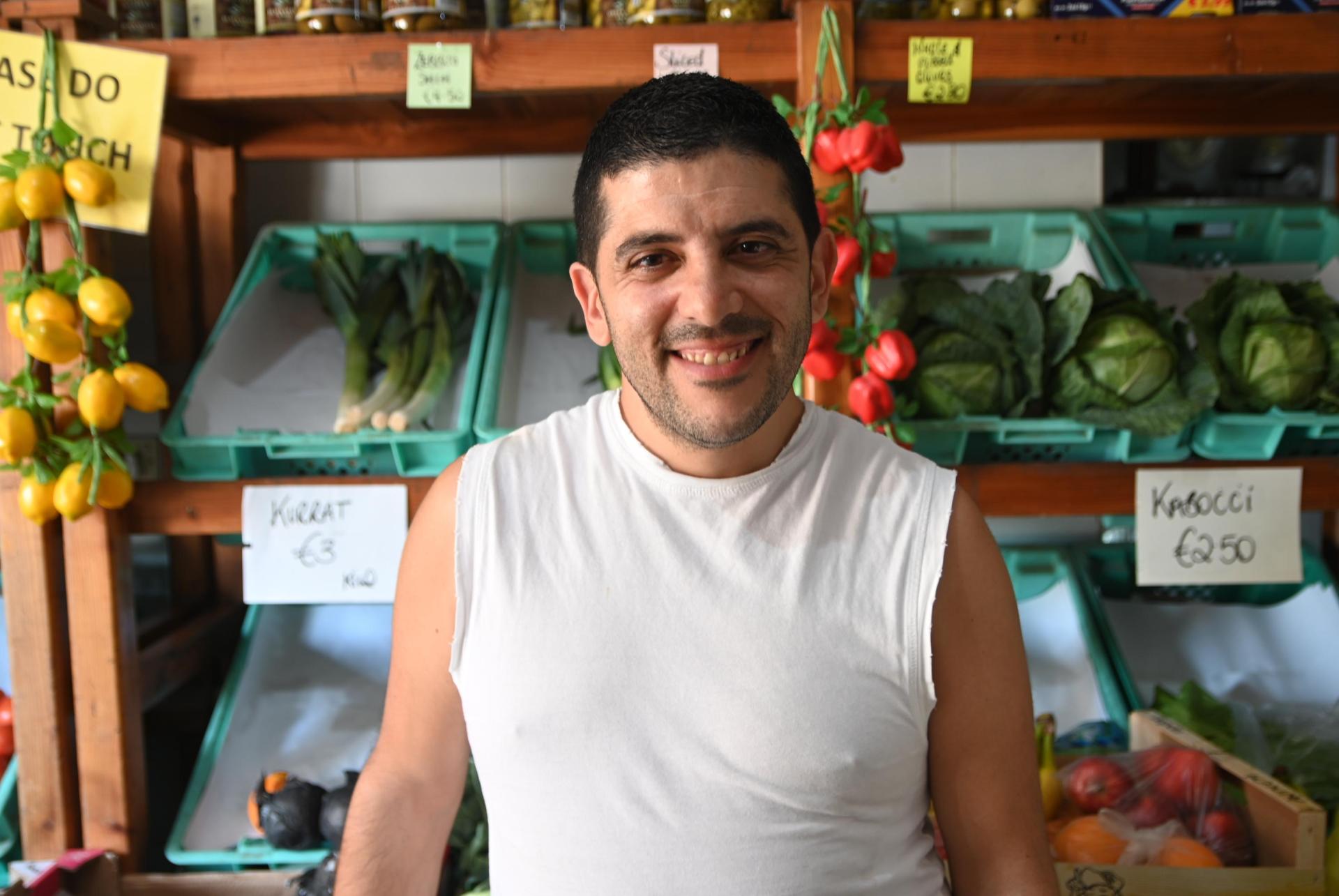 Wayne Gatt says his family grocery store has lost half its sales during the works. Photo: Jonathan Borg